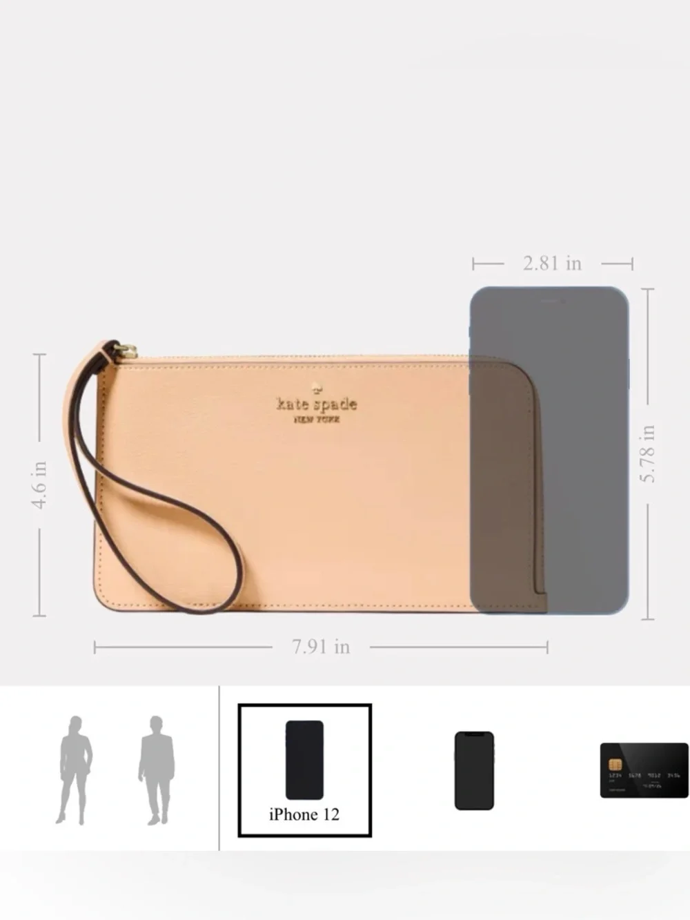 kate spade Lucy Medium L-Zip Wristlet in Citrus Glaze MSRP $139